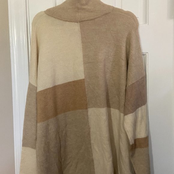Soft Surroundings Quadro Colorblock Tunic Turtleneck Sweater - Wool Blend - Picture 3 of 11